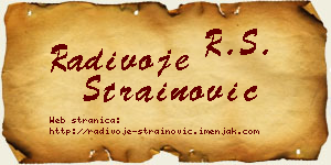 Radivoje Strainović vizit kartica
